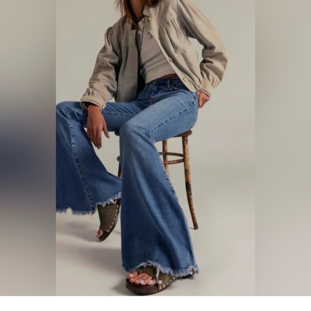Free People Classic Blue Flared Jeans